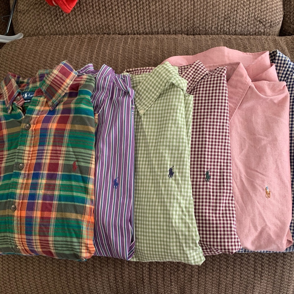 9 button up polo shirts